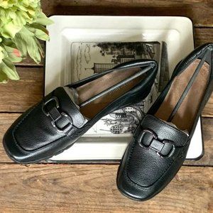 Pebbled Leather Casual Black Loafers - NWT and Box